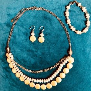 Handcrafted Necklace, Earrings & Bracelet Set